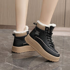 Damen Winterliche High-Top Stiefel mit warmem Innenfutter und rutschfester Sohle R&B