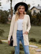 Damen Strickjacke mit strukturiertem Muster und praktischen Taschen R&B 1753970709