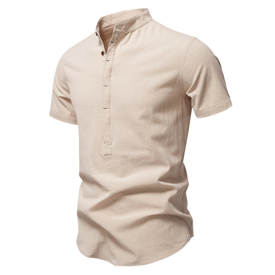 Herren Kurzarm Henley-Shirt mit praktischer Knopfleiste und modernem Design R&B
