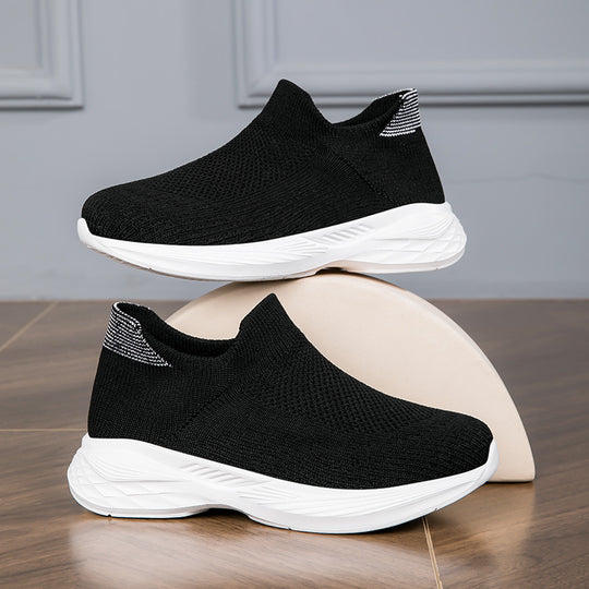 Damen Sportliche Slip-On Sneakers mit rutschfester Sohle und atmungsaktivem Obermaterial R&B