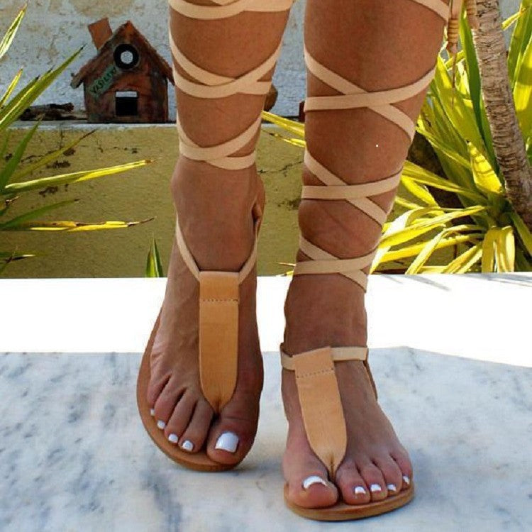 Damen Gladiatoren-Sandalen mit kunstvollem Riemendesign R&B
