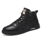 Damen High-Top Sneakers mit einzigartigem Reißverschluss und weichem Leder R&B