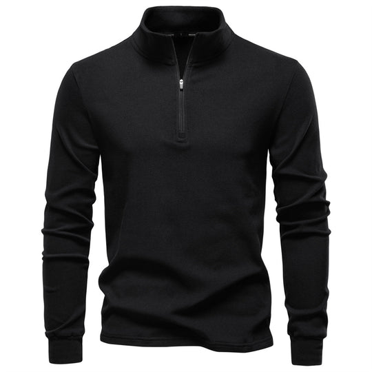 Herren funktionaler Sweatshirt mit hohem Kragen und kurzem Reißverschluss R&B