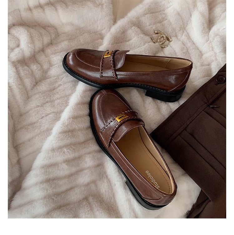 Damen Elegante Mokassins mit modischem Riemendetail
