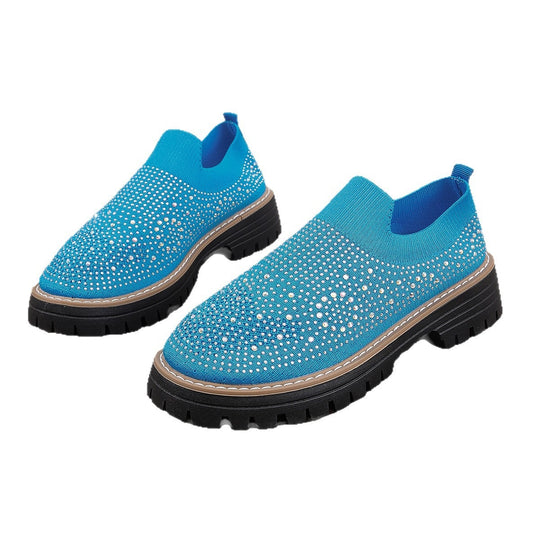 Damen Glitzernde Slip-On Sneakers mit komfortablem Fußbett R&B