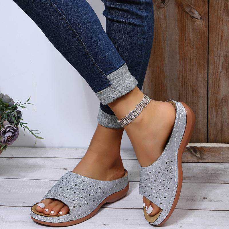 Damen Clogs mit perforiertem Obermaterial und ergonomischer Fußbettung R&B