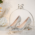 Damen Glamouröse High Heels mit funkelnden Strassverzierungen R&B