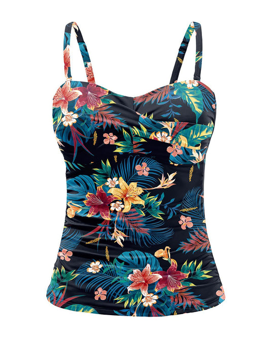 Damen Tankini mit raffiniertem Wickeldesign R&B