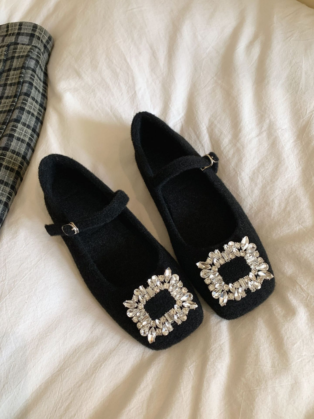 Damen Filz-Pantoletten mit eleganter Schleifenapplikation R&B