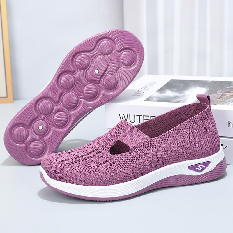 Damen Atmungsaktive Slip-On Sneakers mit elastischem Einschlupf R&B