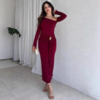 Damen elegantes Wickelkleid mit asymmetrischem Design und raffinierten Drapierungen R&B