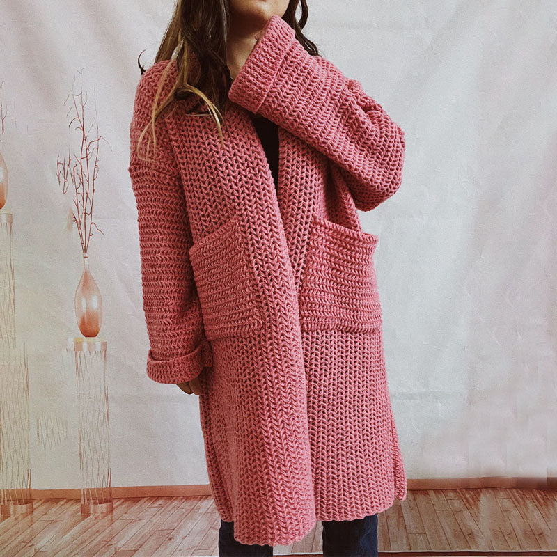 R&B | Einfarbige Strickjacke