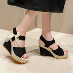 Damen Wedge-Sandalen mit modischem Riemchen und ergonomischer Sohle R&B