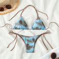 Damen Triangel-Bikini mit modischem Tie-Dye-Muster
