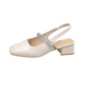 Damen elegante Slingback-Schuhe mit funkelnder Akzent-Riemchen