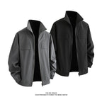 Herren Freizeitjacke mit praktischen Taschen und hohem Kragen R&B