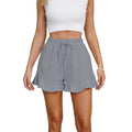R&B | Shorts aus Baumwolle und Leinen mit Rüschenbesatz und Kordelzug für Damen