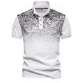 Herren Kurzarm Poloshirt mit floralen Mustern und modernen Designelementen