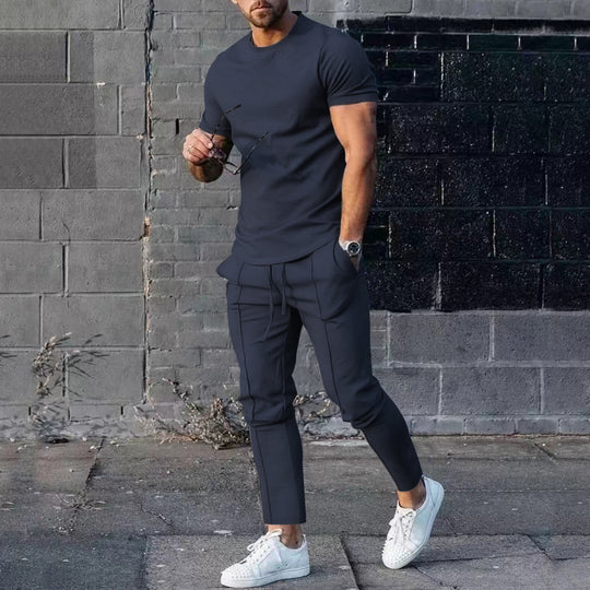 Herren lässiges T-Shirt und Jogginghose Set R&B