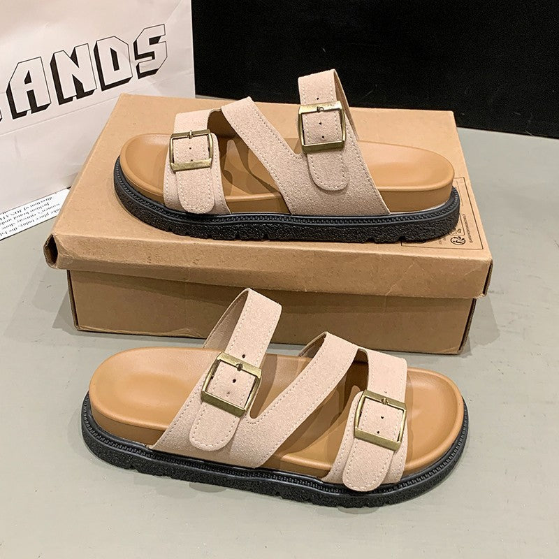 Damen Komfortable Sandalen mit verstellbaren Schnallen und weichem Fußbett EB