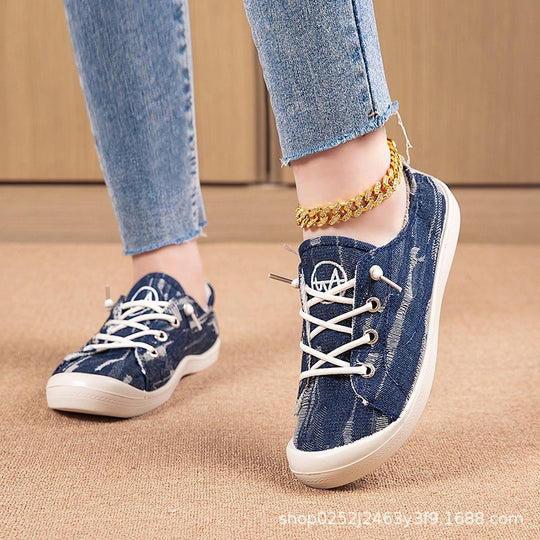 Damen lässige Sneaker mit atmungsaktiver Obermaterialstruktur und flexiblem Fußbett R&B