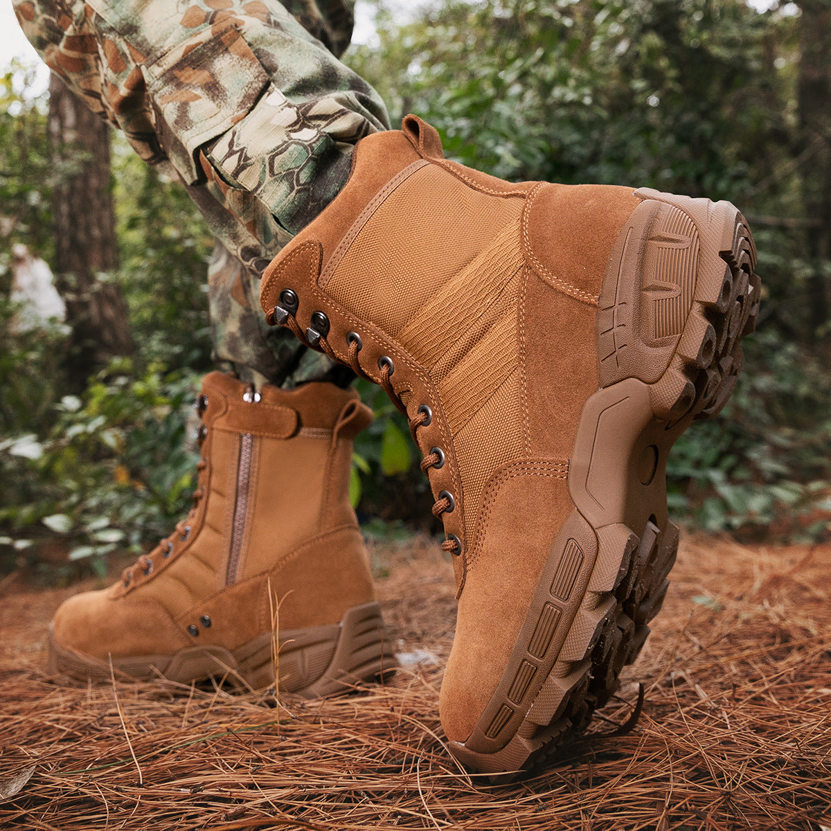 Herren Einsatzstiefel mit rutschfester Sohle und atmungsaktivem Design R&B