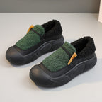 Damen warme Hausschuhe mit praktischer Schnalle und rutschfester Sohle R&B