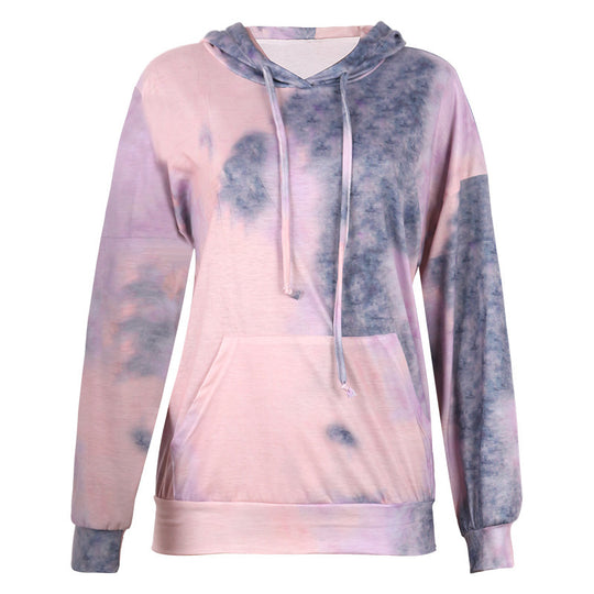 Damen Kapuzenpullover im kreativen Batikdesign R&B