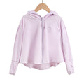 Damen nan leichte Kapuzen-Sonnenschutzjacke mit durchgehendem Reißverschluss, hohem Rückensaum und niedlichem Bärenprint  R&B