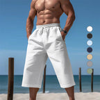 Herren nan lässige knielange Bermuda-Shorts mit elastischem Bund und Tunnelzug R&B
