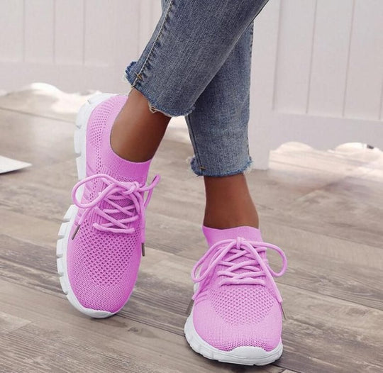 Damen Sportliche Sneaker mit atmungsaktiver Netzstruktur und rutschfester Sohle R&B