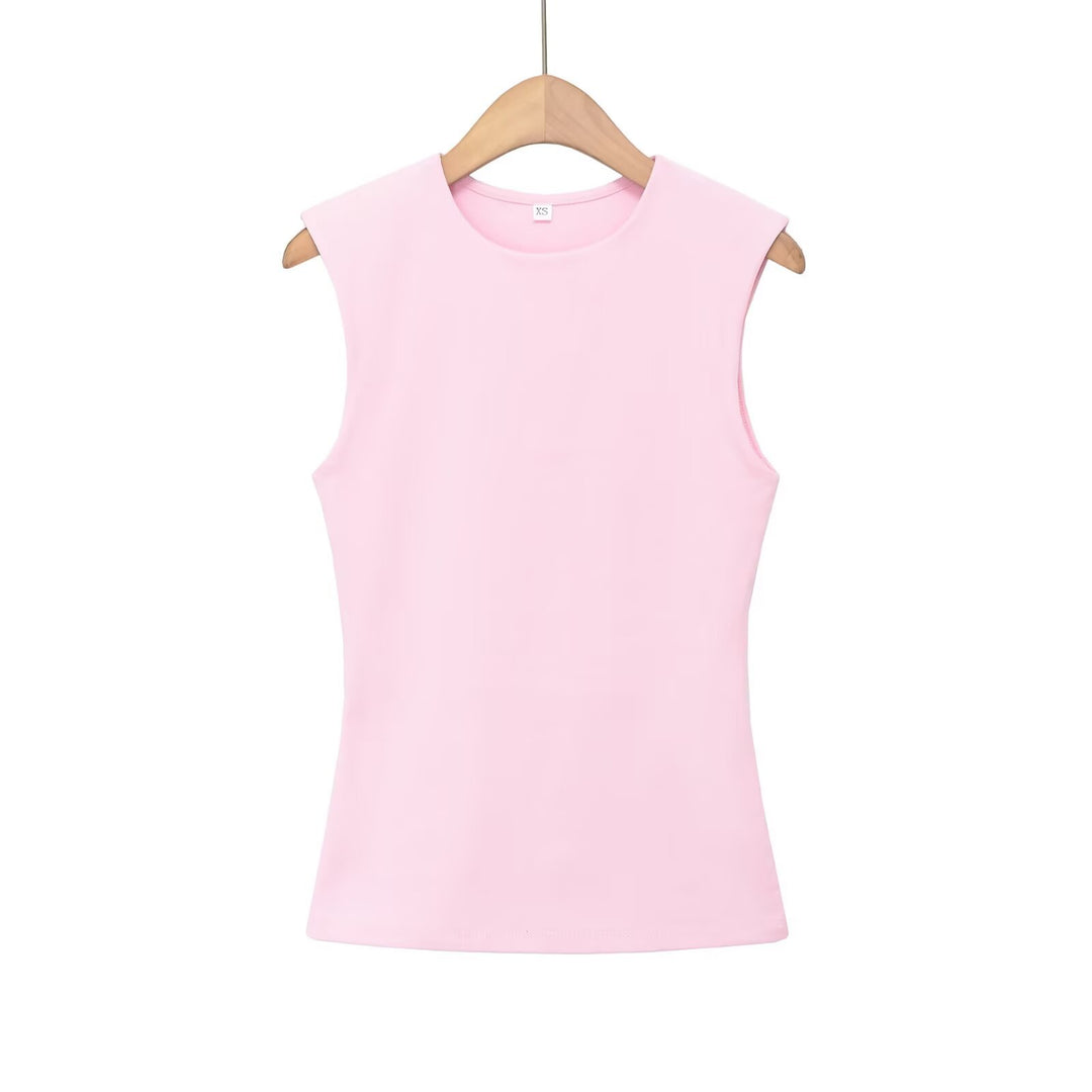 Damen ärmelloses Oberteil mit strukturiertem Look und hochwertiger Baumwolle R&B
