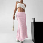 Damen Maxirock mit floralem Muster und luftiger Passform R&B