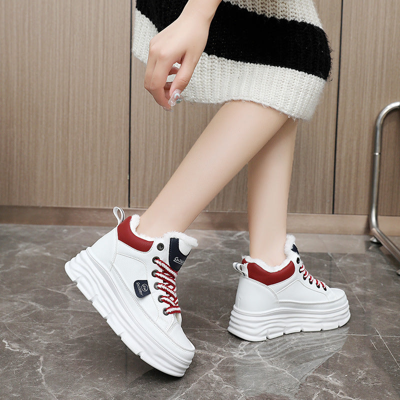 Damen Winterliche High-Top Sneakers mit luxuriösem Fleece-Futter R&B