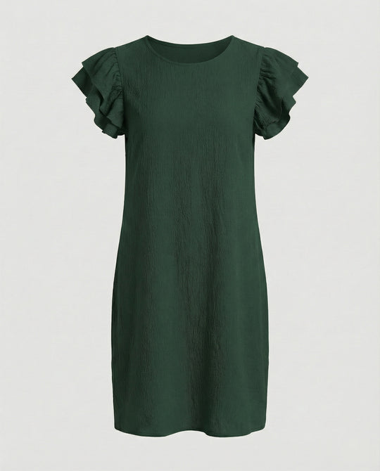 Damen Sommerkleid knielang Volant