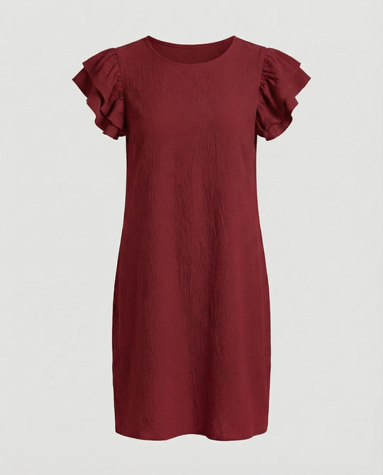 Damen Sommerkleid knielang Volant