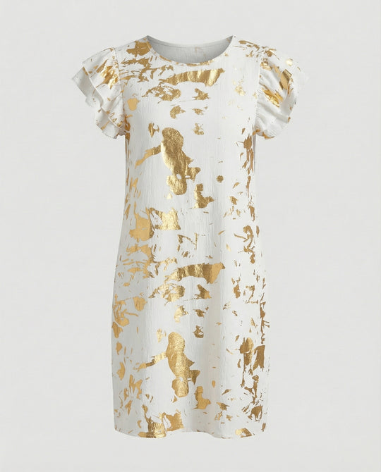 Damen Sommerkleid knielang Volant