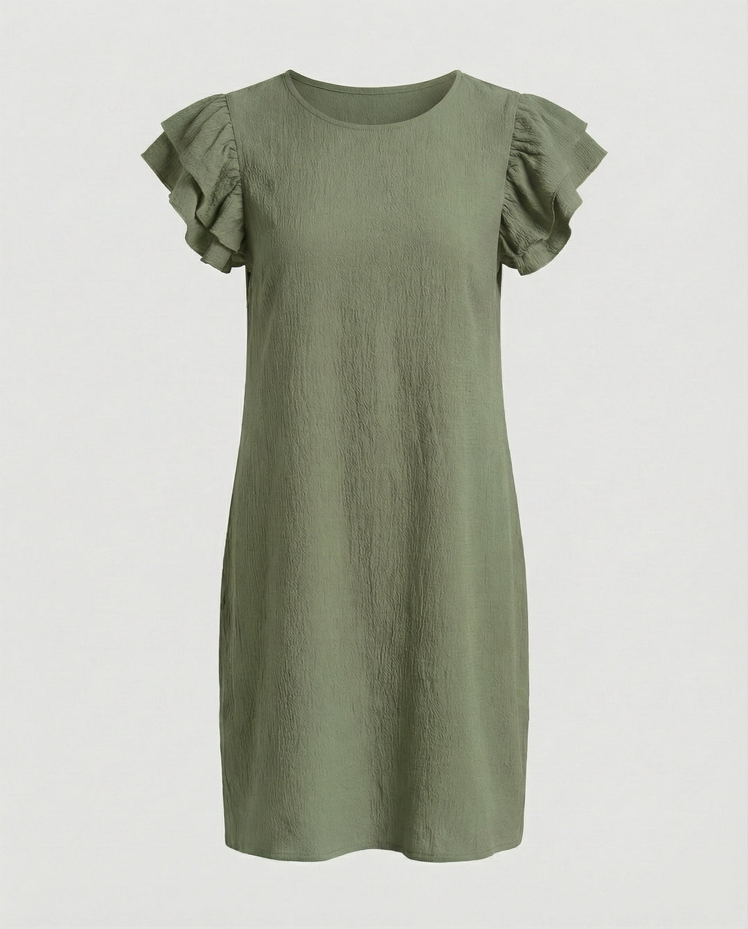 Damen Sommerkleid knielang Volant