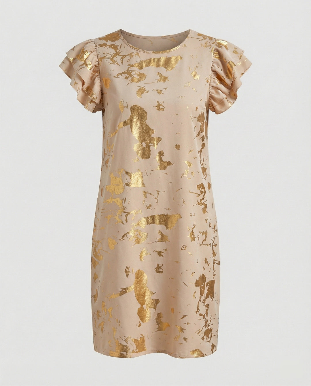 Damen Sommerkleid knielang Volant