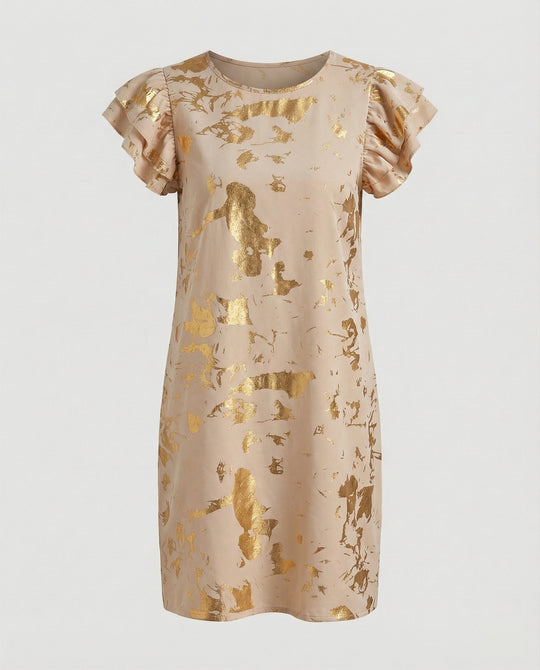 Damen Sommerkleid knielang Volant