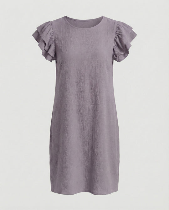 Damen Sommerkleid knielang Volant