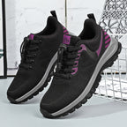 Damen atmungsaktive Laufschuhe mit elastischem Schnellschnürsystem R&B