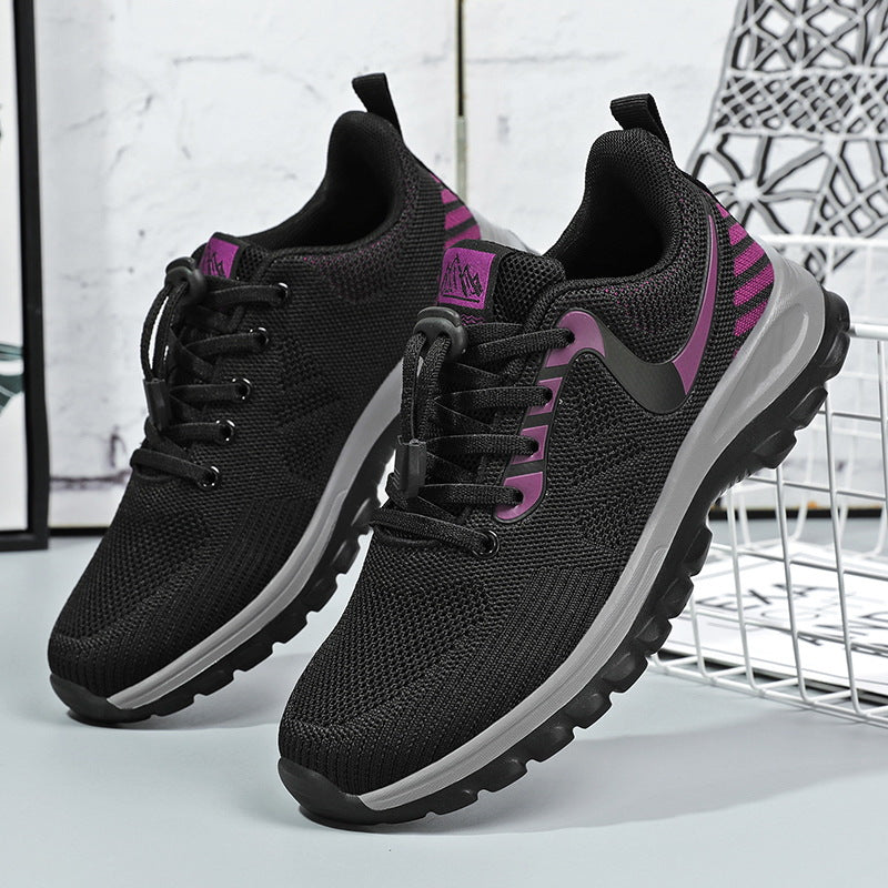 Damen atmungsaktive Laufschuhe mit elastischem Schnellschnürsystem R&B