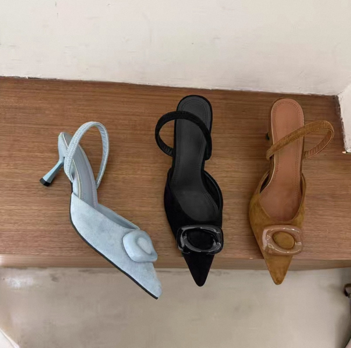 Damen Slingback-Pumps mit elegantem Punktdesign und modischem Riemen R&B