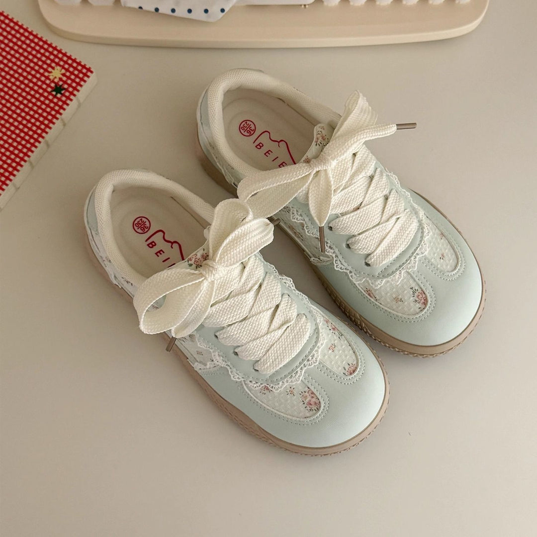 Damen Sneakers mit elegantem Blumendruck und Softeinsätzen R&B