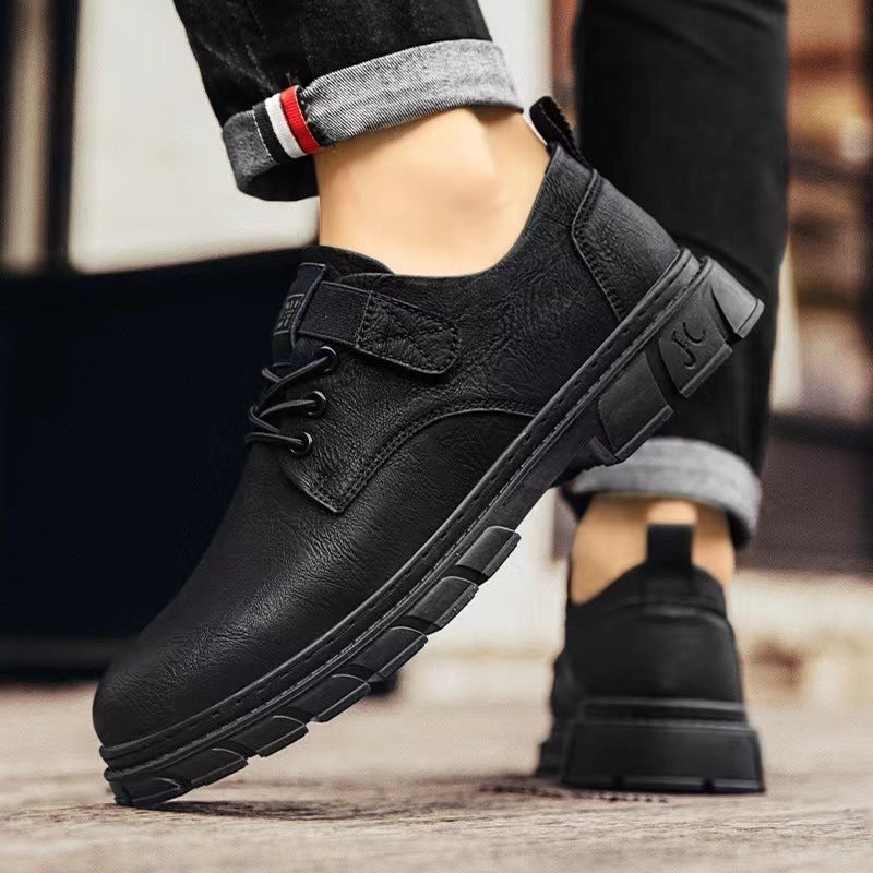 Herren bequeme Leder Schnürschuhe