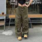 Damen Cargo-Hosen mit weitem Schnitt und mehreren Taschen R&B