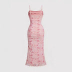 Damen Maxikleid mit raffinierten Rüschendetails R&B