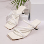 Damen Absatzsandalen mit elegantem Wickelriemendesign und stabiler Blockabsatzkonstruktion R&B