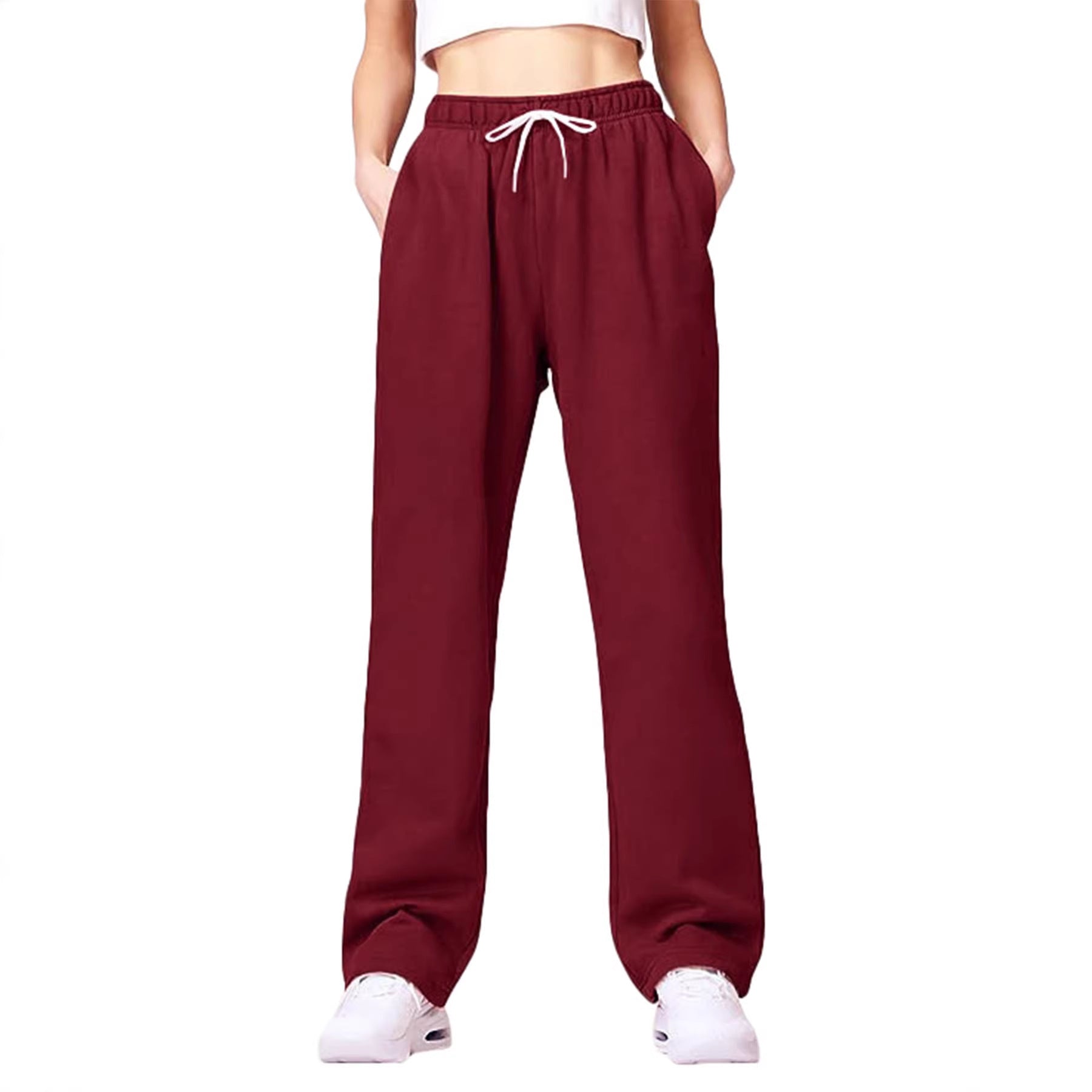 Damen bequeme Sporthose mit elastischem Bund und seitlichen Taschen R&B
